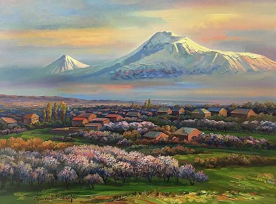 Mountain Landscape Painting - Nakhchivan souvenir and local product